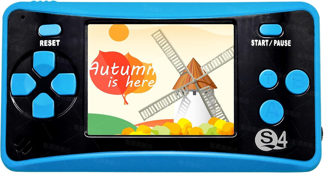 Retro Handheld Game Console, 182 in 1 Video Games Console 2.5" Screen Handheld Games, Travel Hand Held Game Systems for Kids Ages 4-8, Video Game Party Supplies Birthday Gifts for Kids Adults-Blue