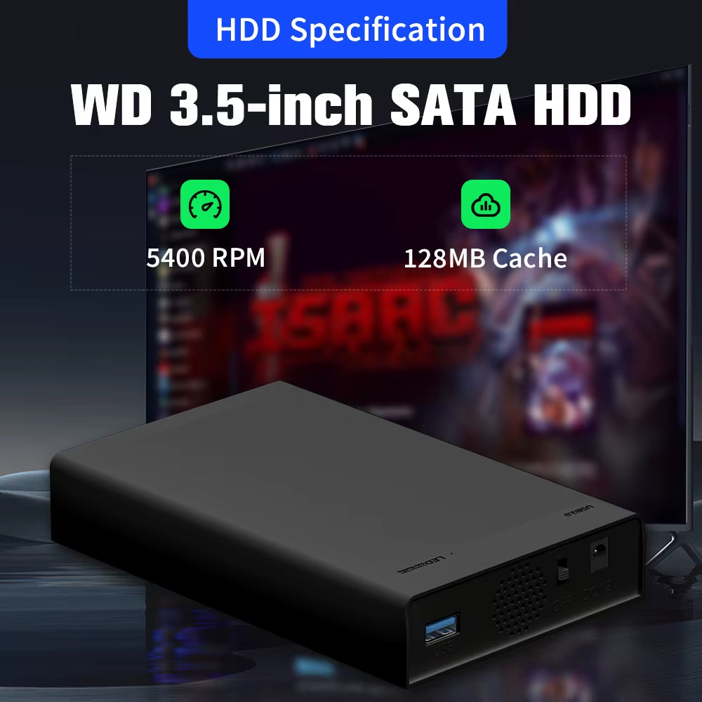 500G Game Hard Drive with 38000+Games for Xbox/Ps3/Ps2/Gamecube/Wii/Wiiu/Switch 3 System in 1 Plug&amp;Play Game Consoles for WIN PC