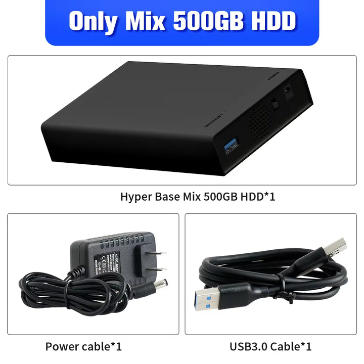 500G Game Hard Drive with 38000+Games for Xbox/Ps3/Ps2/Gamecube/Wii/Wiiu/Switch 3 System in 1 Plug&amp;Play Game Consoles for WIN PC