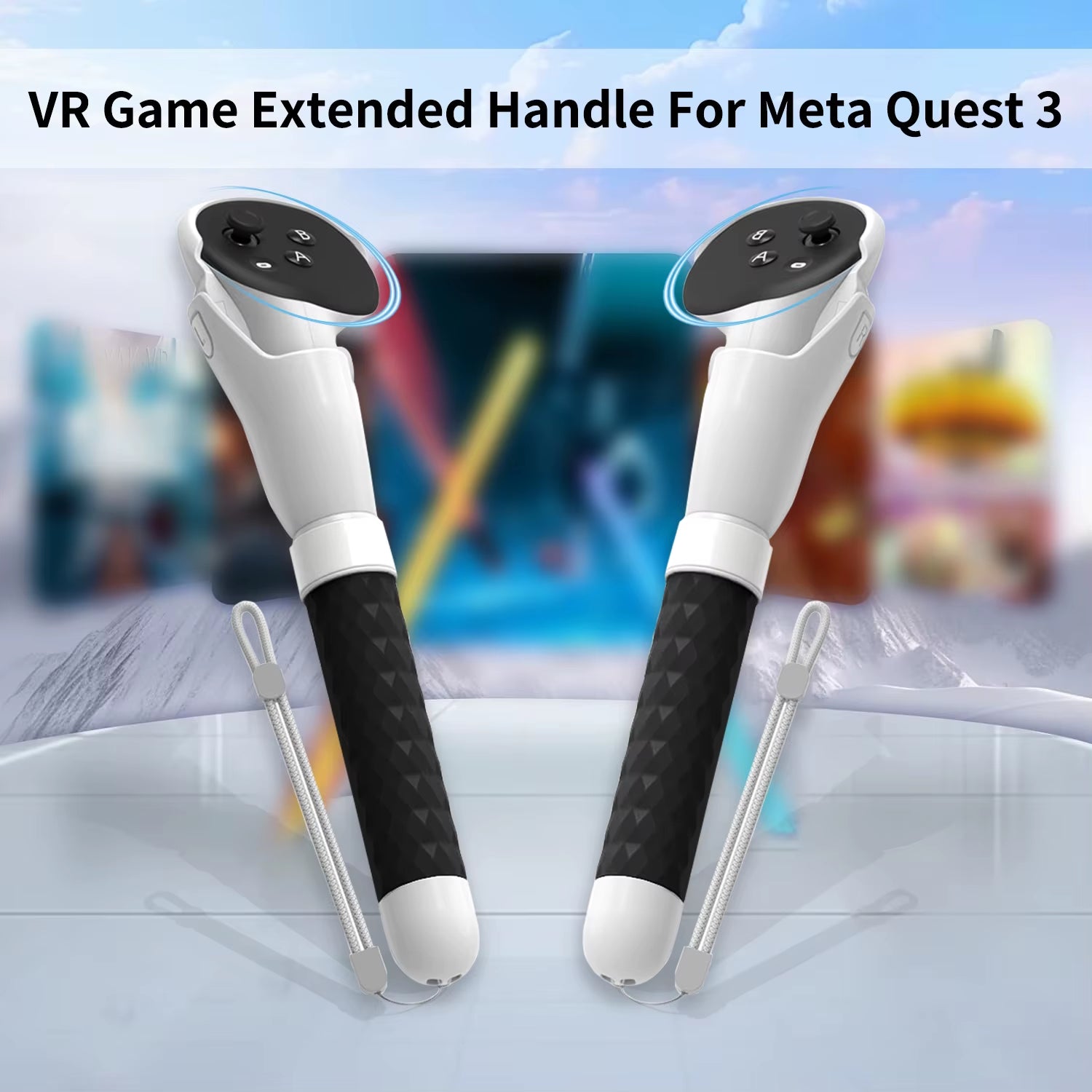VR Games Extension Handle Controller Grips  Accessories Playing VR Games More Immersive for Quest 3 Accessories